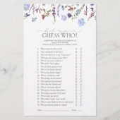 Dusty Blue Wildflower Vrijgezellenfeest Game (Voorkant)