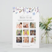 Dusty Blue Wildflower Vrijgezellenfeest Game (Staand voorkant)