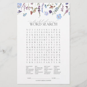 Dusty Blue Wildflower Vrijgezellenfeest Game