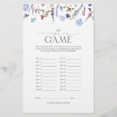 Dusty Blue Wildflower Vrijgezellenfeest Game (Voorkant)