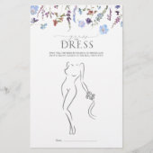 Dusty Blue Wildflower Vrijgezellenfeest Game (Voorkant)