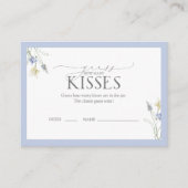 Dusty Blue Wildflower Vrijgezellenfeest Game Informatiekaartje (Voorkant)