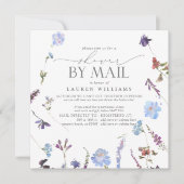 Dusty Blue Wildflower Vrijgezellenfeest per post Kaart (Voorkant)