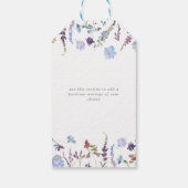 Dusty Blue Wildflower Vrijgezellenfeest Personal Cadeaulabel (Achterkant)