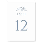 Dusty Blue Wildflower Wedding Kaart (Voorkant)