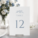 Dusty Blue Wildflower Wedding Kaart<br><div class="desc">Verbeter uw receptie met onze Dusty Blue Wildflower Wedding Table Numbers. Deze nummers,  versierd met delicate wilde bloemen,  voegen een vleugje verfijning toe aan uw zitarrangementen. Begeleid uw gasten moeiteloos door uw elegante viering.</div>