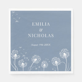 Dusty Blue Wildflower Wedding Servet
