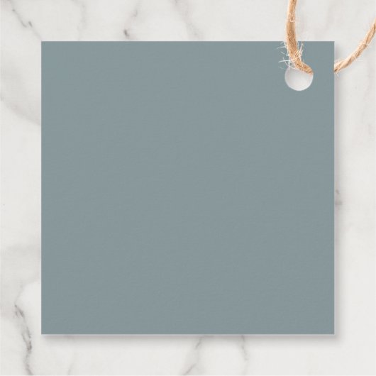 Dusty blue wildflowers boho vrijgezellenfeest bedankjes labels (Achterkant)