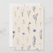 Dusty Blue Wildflowers Custom Housewarming Party Kaart (Achterkant)