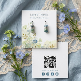 Dusty Blue Wildflowers Jewelry Display TMF26 Vierkante Visitekaartje