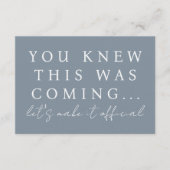 Dusty Blue Will You Be My Bridesmaid Proposal Card Kaart (Voorkant)