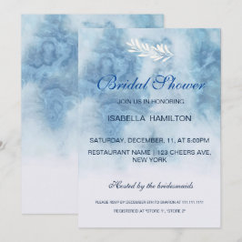Dusty Blue Winter Script Calligraphy Vrijgezellenf Kaart