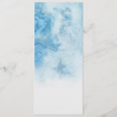 Dusty Blue Winter Script Calligraphy Waterverf Menu (Achterkant)