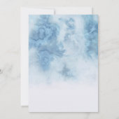 Dusty Blue Winter Script Calligraphy White Branch Kaart (Achterkant)