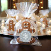 Dusty Blue Winter Snowflake Christmas Gift Label