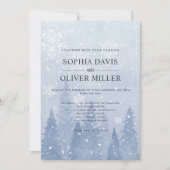 Dusty Blue Winter Wonderland Kaart (Voorkant)