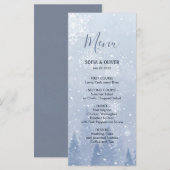 Dusty Blue Winter Wonderland Menu (Voorkant / Achterkant)
