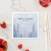 Dusty Blue Winter Wonderland Servet (Insitu)