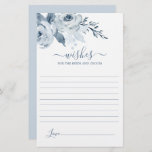 Dusty Blue Wishes for the Bride card<br><div class="desc">Dusty Blue wenst bruid- en bruidskaart</div>