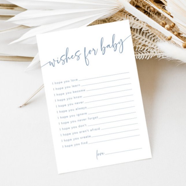 Dusty Blue Wishes voor Baby Modern Minimal Advice (Creator heeft geüpload)