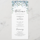 Dusty Blue Wisteria Bloemen Lente Bloemen Bloemen  Programmakaart (Voorkant)