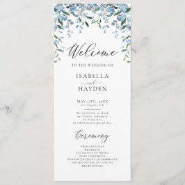 Dusty Blue Wisteria Bloemen Lente Bloemen Bloemen  Programmakaart