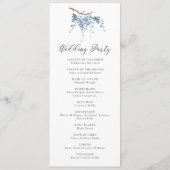 Dusty Blue Wisteria Bloemen Lente Bloemen Bloemen  Programmakaart (Achterkant)