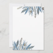 Dusty Blue Wreath met rustiek Kaart (Achterkant)