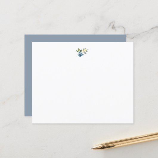 Dusty Blue Yellow Botanical Floral (Voorkant / Achterkant in situ)