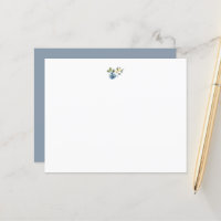 Dusty Blue Yellow Botanical Floral