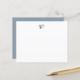 Dusty Blue Yellow Botanical Floral