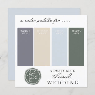 Dusty Blue Yellow & Green Color Palette Kaart