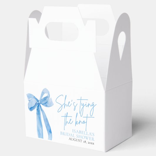 Dusty Blue Ze is Tying the Knot Vrijgezellenfeest Bedankdoosjes (Geopend)