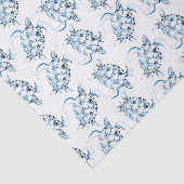 Dusty Blue Zee Turtle Beachy Tissuepapier (Detail)