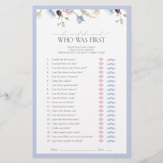 Dusty Blue zei dat ze wilde bloem douche spel zei (Voorkant)