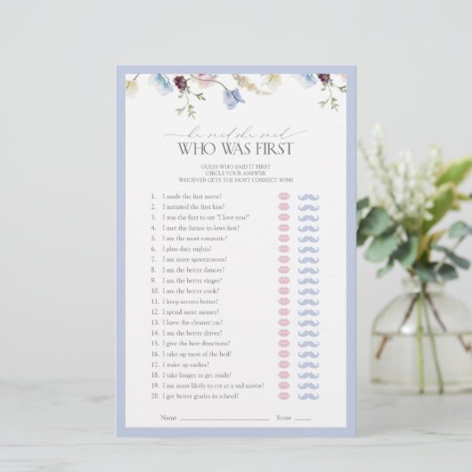 Dusty Blue zei dat ze wilde bloem douche spel zei (Staand voorkant)