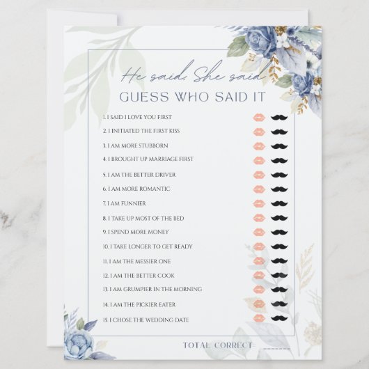 Dusty Blue zei dat ze zei dat Vrijgezellenfeest Ga (Voorkant)