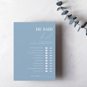 Dusty Blue zei dat ze zei dat Vrijgezellenfeest Ga Kaart