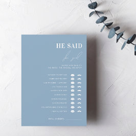 Dusty Blue zei dat ze zei dat Vrijgezellenfeest Ga Kaart