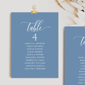 Dusty Blue, Zitplankaarten met gastnamen