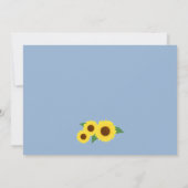 Dusty Blue Zonnebloem Trouwjurk Vrijgezellenfeest Kaart (Achterkant)