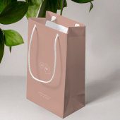 Dusty Blush Pink | Chic Monogram Welkom bruiloft Klein Cadeauzakje