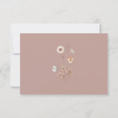 Dusty Blush Pink Elegant Floral Vrijgezellenfeest Kaart (Achterkant)