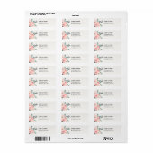 Dusty Blush Pink Floral Return Address Label (Full Sheet)