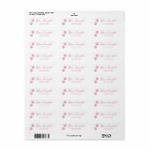 Dusty Blush Pink Paw Print Retouradres Labels (Full Sheet)