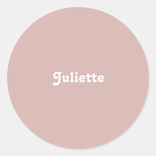 Dusty Blush Ronde Sticker (Voorkant)