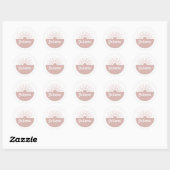 Dusty Blush Ronde Sticker (Vel)