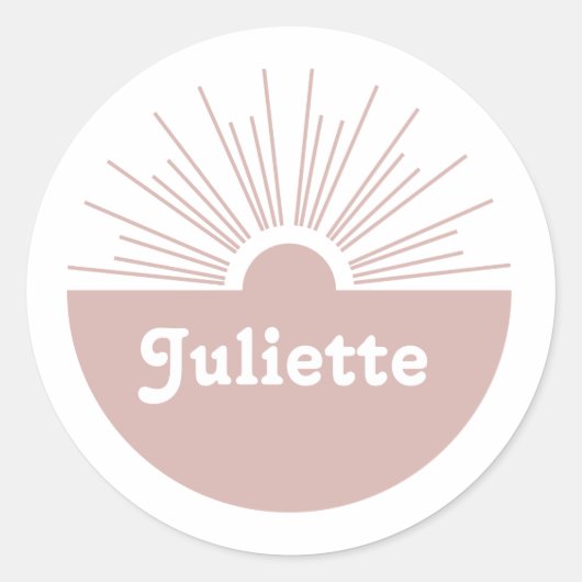 Dusty Blush Ronde Sticker (Voorkant)