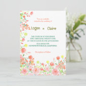 Dusty blush roos boho floral Weddenschap Kaart (Staand voorkant)