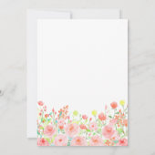 Dusty blush roos boho floral Weddenschap Kaart (Achterkant)